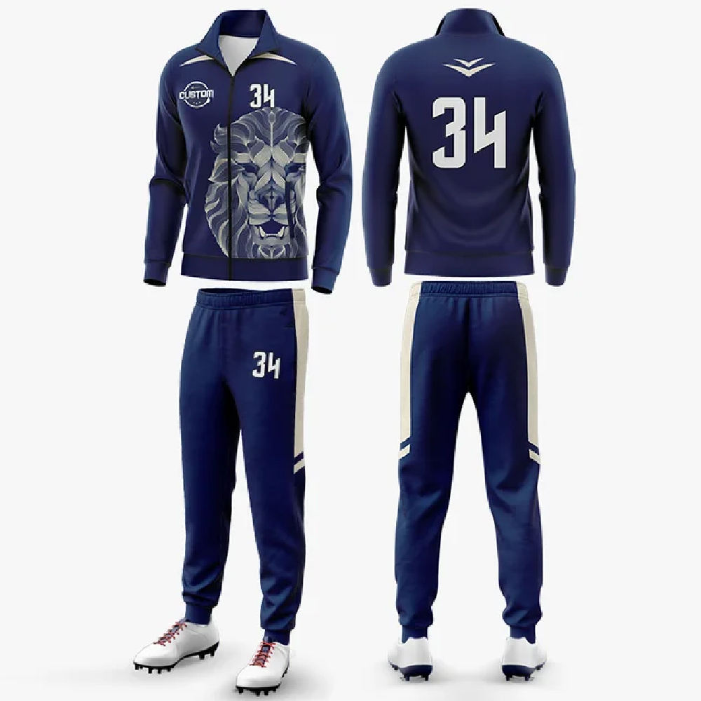 Bacca Sports Custom Mens Soccer Tracksuits Youth Football Tracksuit 100% Polyester Training Uniform Soccer Sportswear Half Zipper Tracksuits